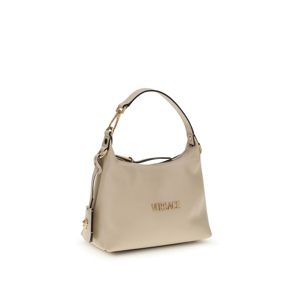 Versace Beige Calf Leather Bos Taurus Handbag