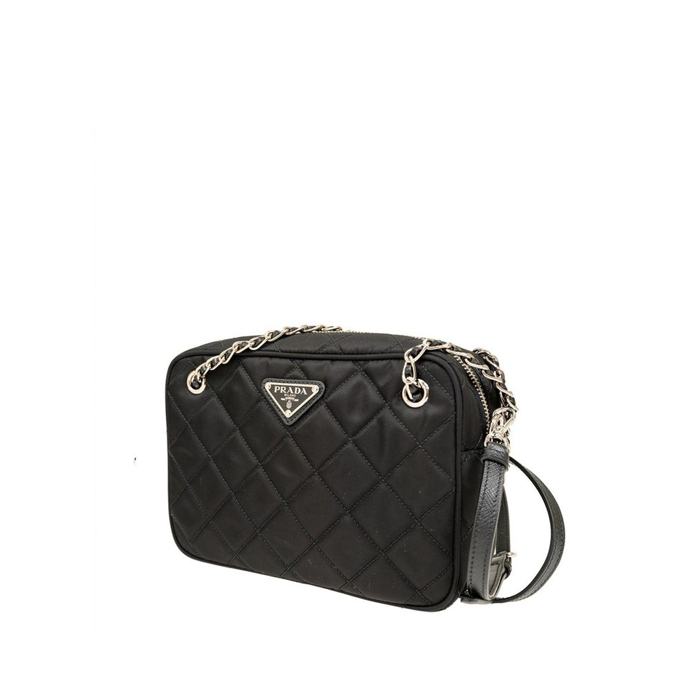 Prada Tessuto Quilted Shoulder Bag - Black