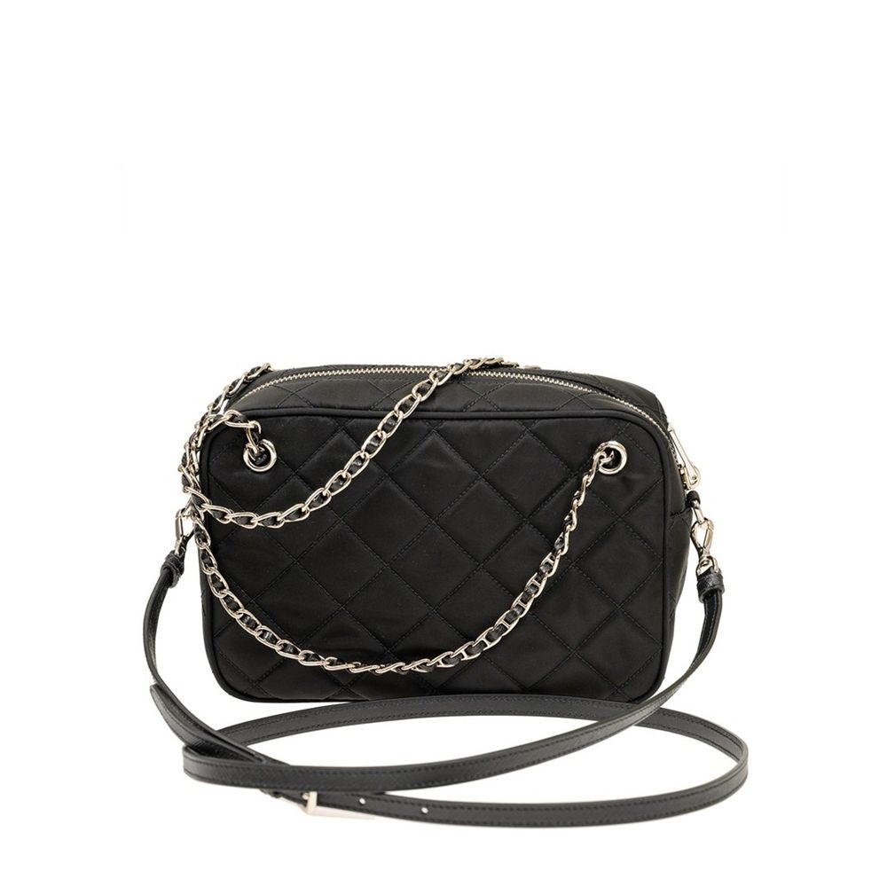 Prada Tessuto Quilted Shoulder Bag - Black