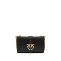 Pinko Love One Simply Medium Shoulder Bag Black Leather