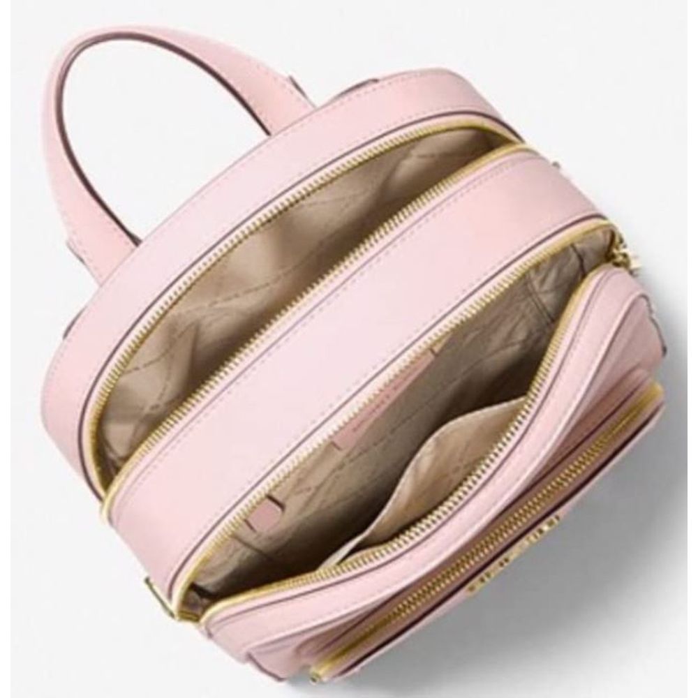 Michael Kors Jaycee Medium Pebbled Leather Backpack Powder Blush