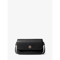 Michael Kors Jet Set Travel Small Pebbled Leather Crossbody Bag Black