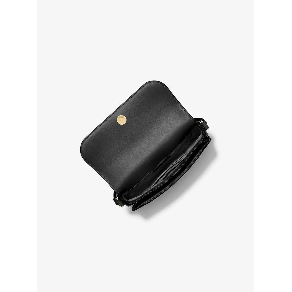 Michael Kors Jet Set Travel Small Pebbled Leather Crossbody Bag Black
