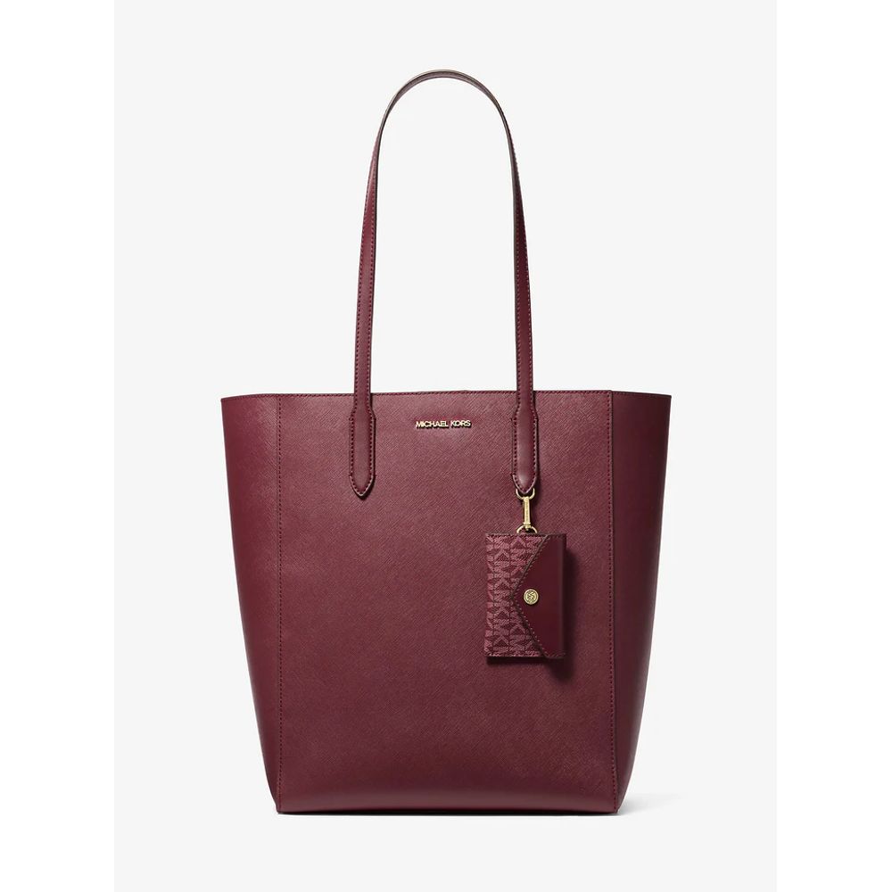 Michael Kors Vincent Large Saffiano Leather Tote Bag Oxblood