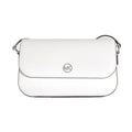 Michael Kors Jet Set Travel Medium Leather Crossbody Bag Optic White