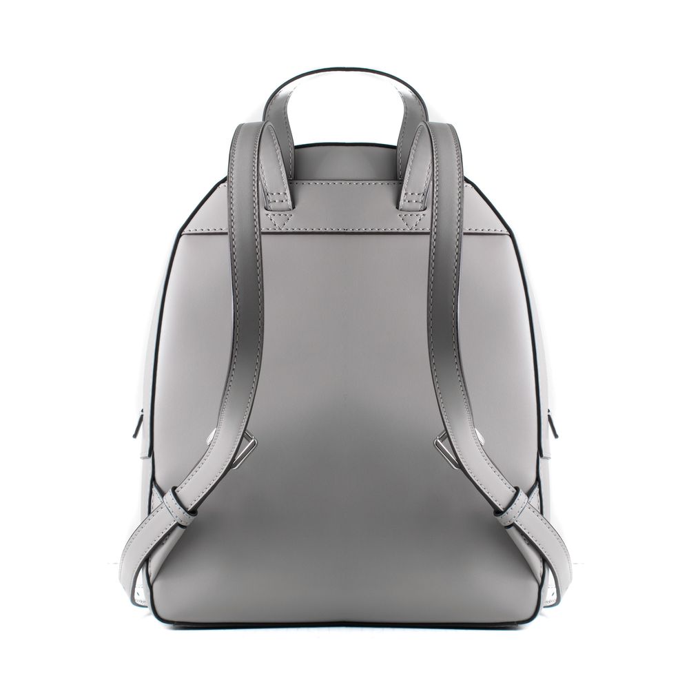 Michael Kors Jaycee Medium Pebbled Leather Backpack Pearl Grey