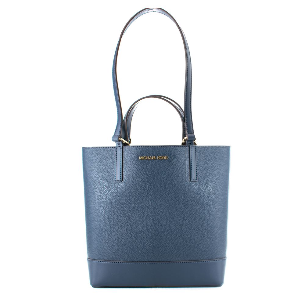 Michael Kors Kelli Blue Leather Tote Bag