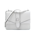Michael Kors Greenwich Small Optic White Leather Shoulder Bag