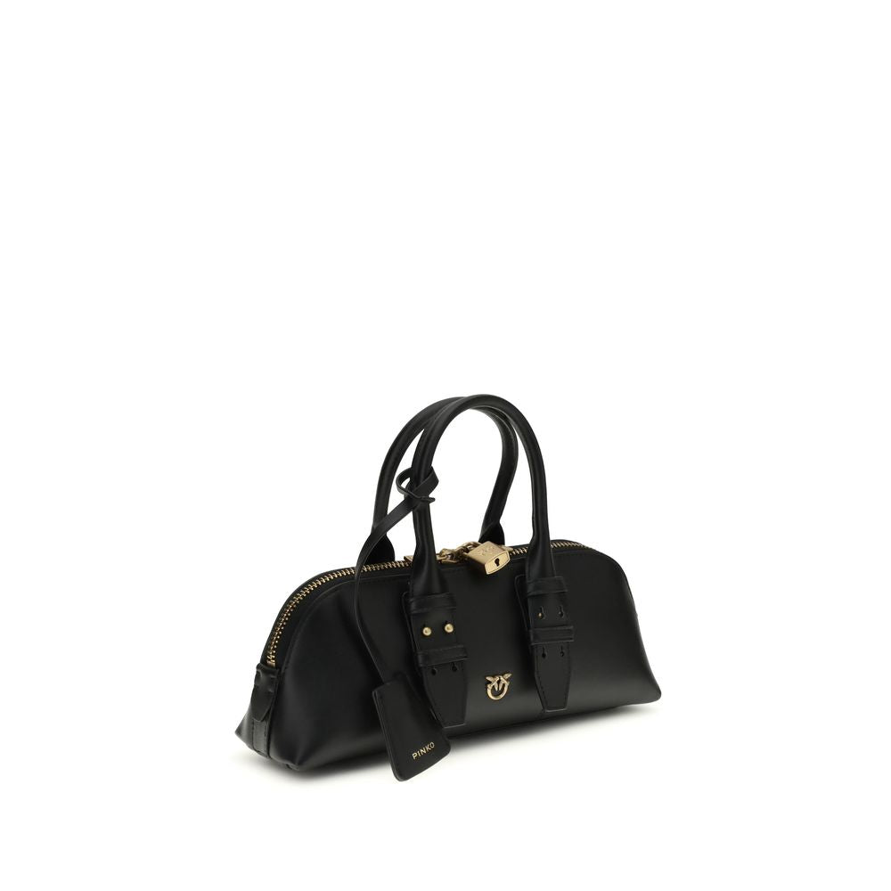 Pinko Escape Baguette Small Handbag Black Leather
