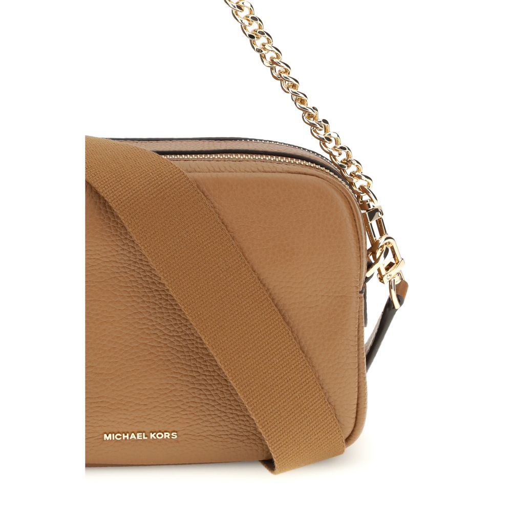 Michael Kors Bryant Medium Leather Camera Crossbody Bag Luggage