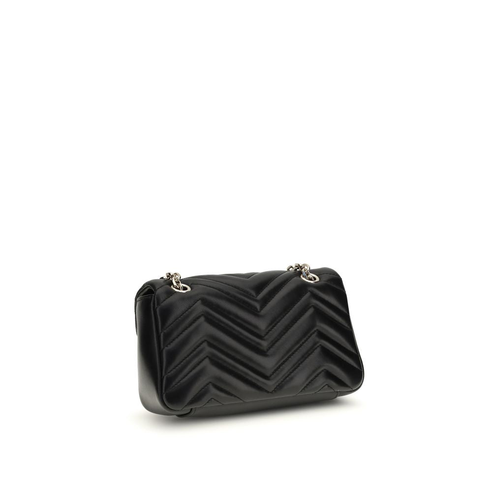 Gucci GG Marmont Small Shoulder Bag in Black Leather