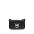 Pinko Mini Love Crossbody Bag Black Calf Leather