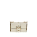 Pinko Love One Mini Shoulder Bag Cream Leather