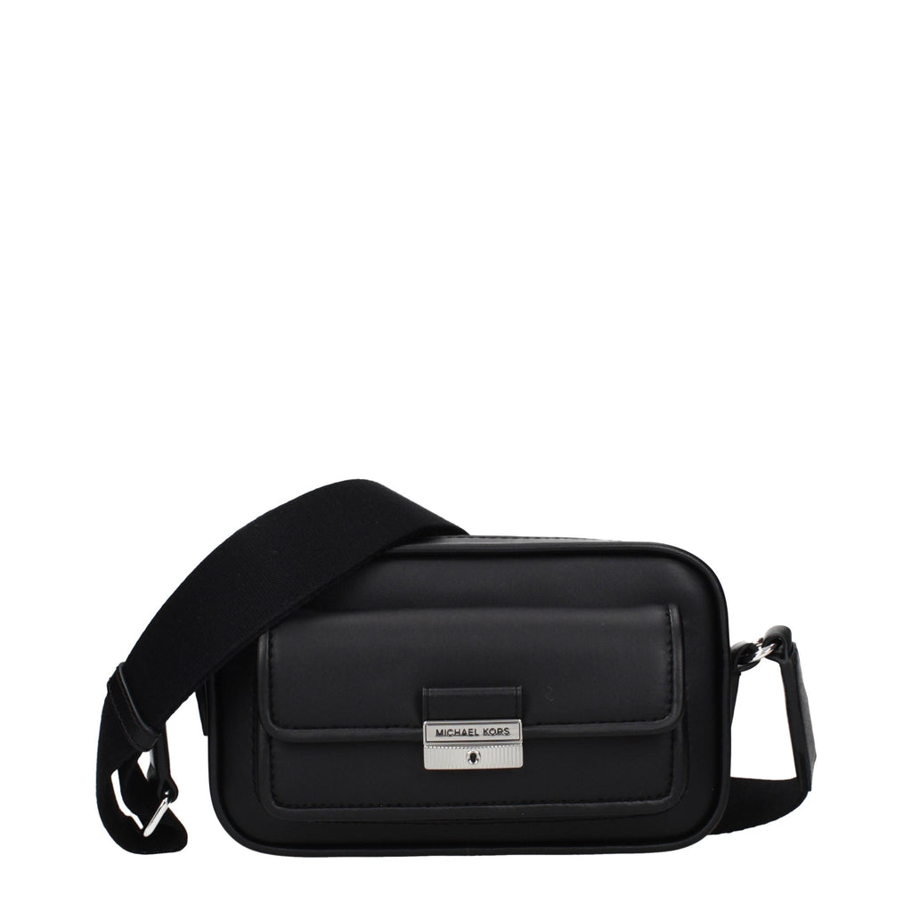 Michael Kors Bradshaw Extra-Small Leather Messenger Bag Black