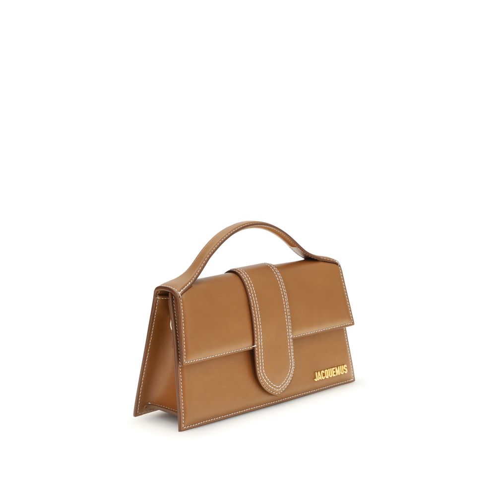 Jacquemus Le Grand Bambino Top-Handle Bag in Caramel