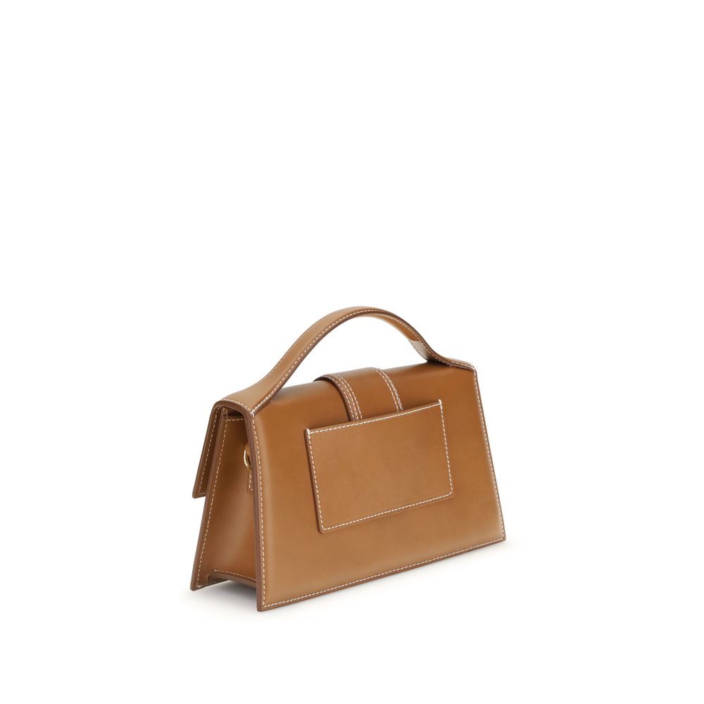 Jacquemus Le Grand Bambino Top-Handle Bag in Caramel