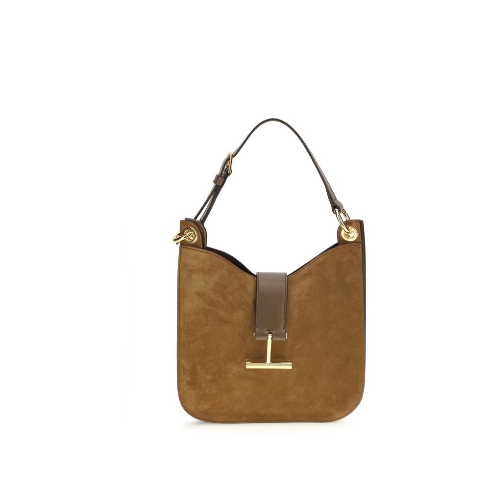 Tom Ford Tara Brown Suede Leather Shoulder Bag
