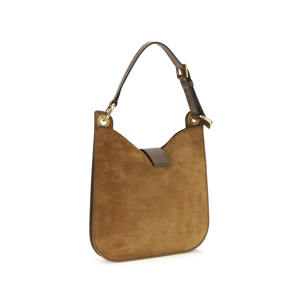 Tom Ford Tara Brown Suede Leather Shoulder Bag
