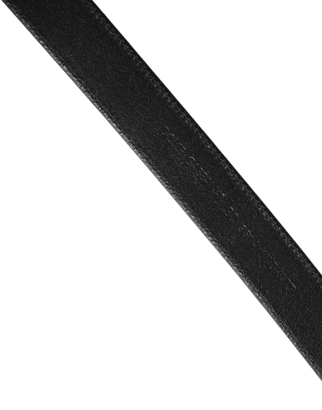 Dolce & Gabbana Men Black Classic Leather Metal Buckle Belt