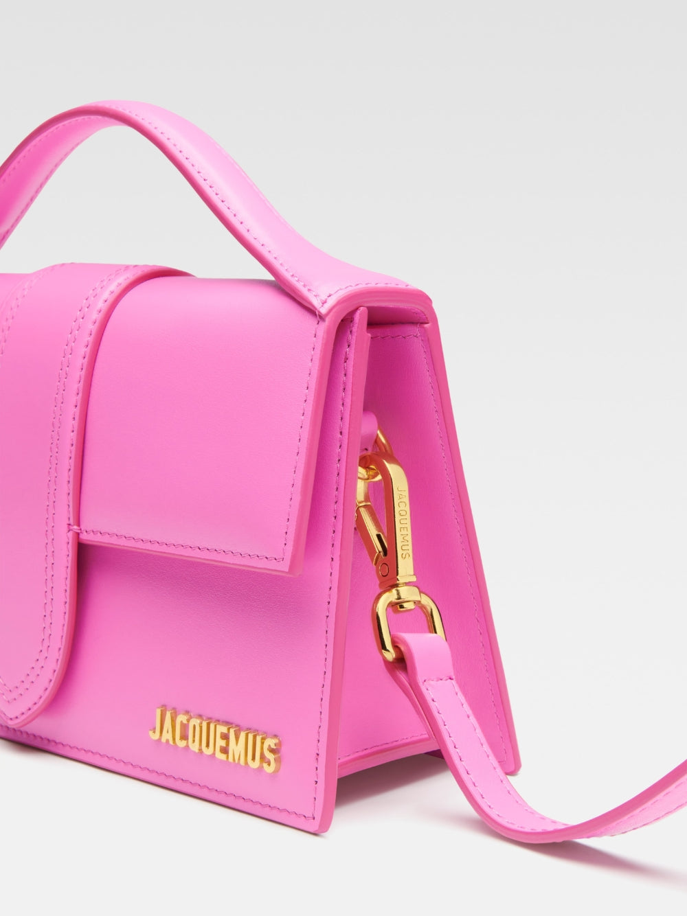 Jacquemus Le Grand Bambino Bag in Neon Pink