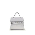 Moschino Tie Me Medium Handbag White Leather