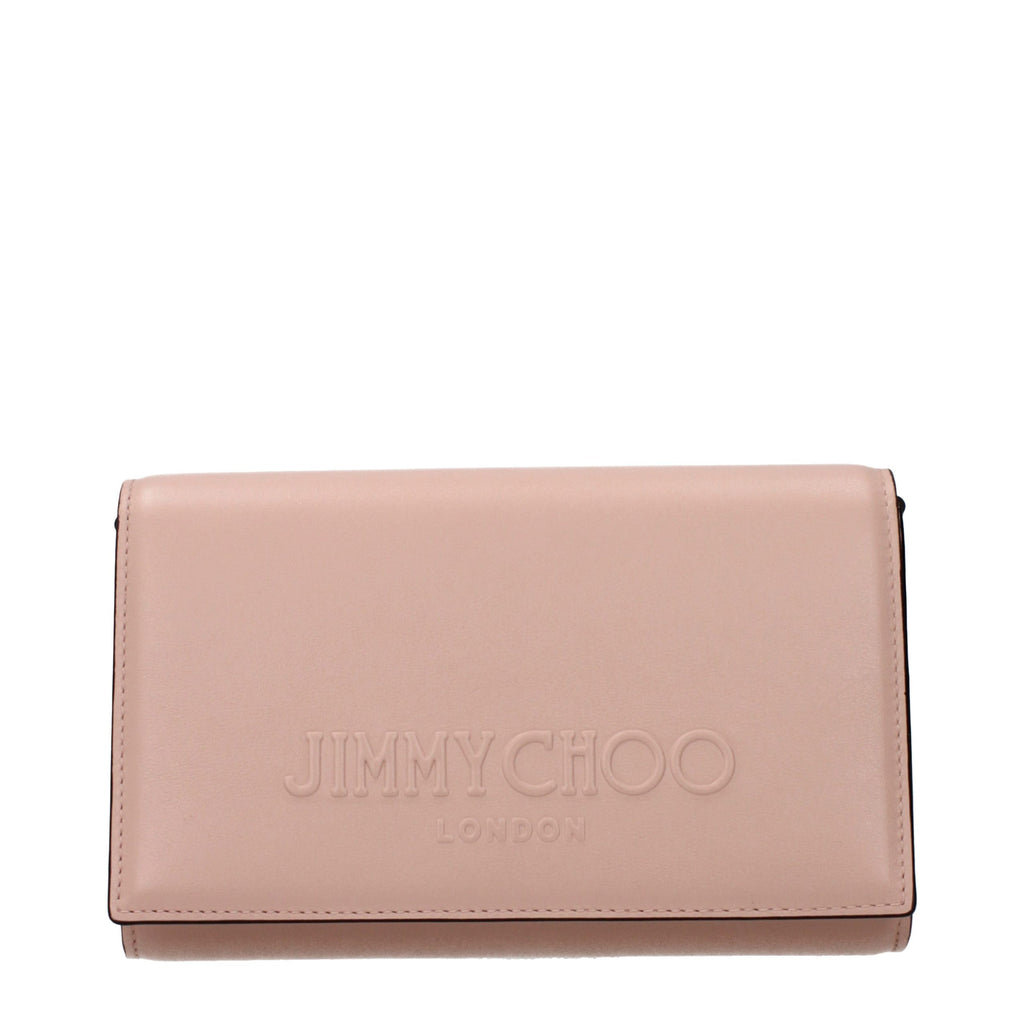Jimmy Choo Avenue XB Clutch Bag Powder Pink Calf Leather