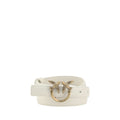 PINKO White Calf Leather Bos Taurus Regular Belt