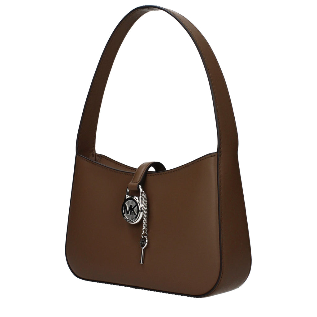 Michael Kors Lyra Small Leather Pochette Driftwood