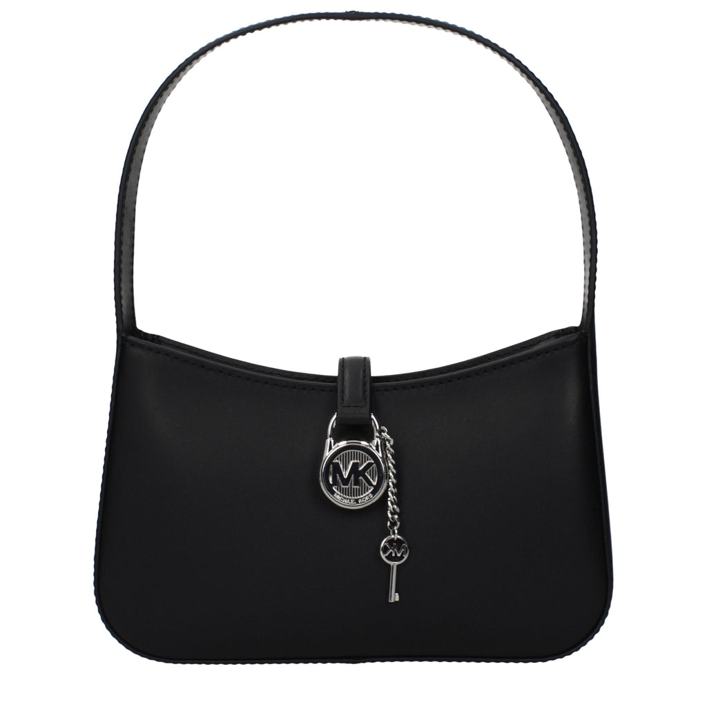 Michael Kors Lyra Medium Leather Shoulder Bag Black