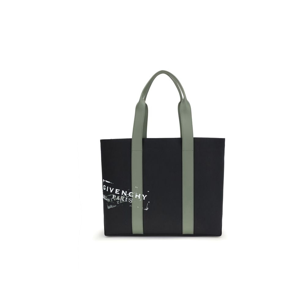 Givenchy Canvas Tote Bag in Black with Leather Handles