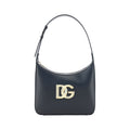 Dolce & Gabbana DG Logo Leather Shoulder Bag in Black