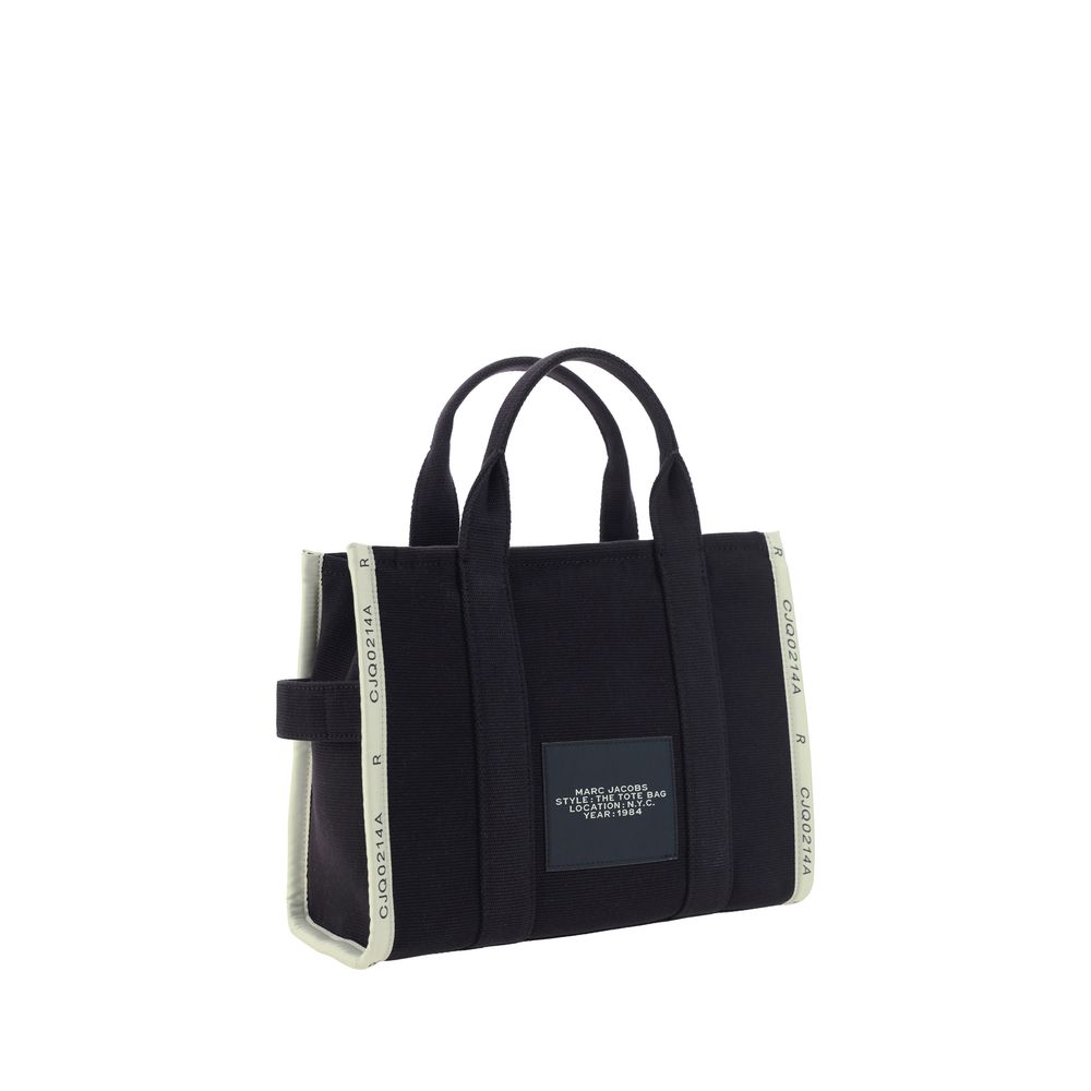 Marc Jacobs The Medium Tote Bag Black Cotton Blend Canvas
