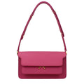 Marni Trunk Leather Shoulder Bag in Fuchsia