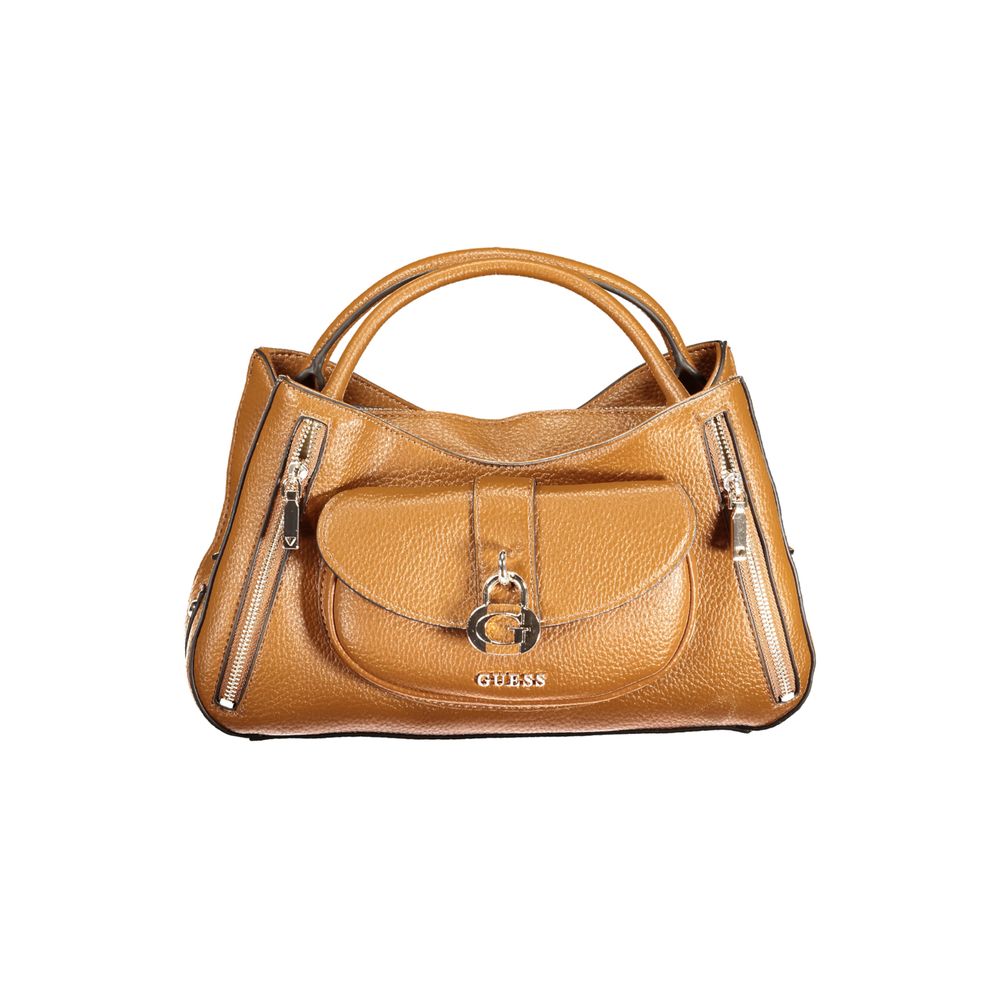 Guess Jeans Jessa Satchel Bag in Cognac Brown