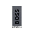 Hugo Boss Gray Wool Scarf