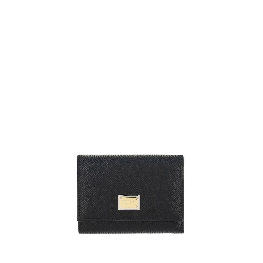 Dolce & Gabbana Dauphine Calfskin Wallet in Black