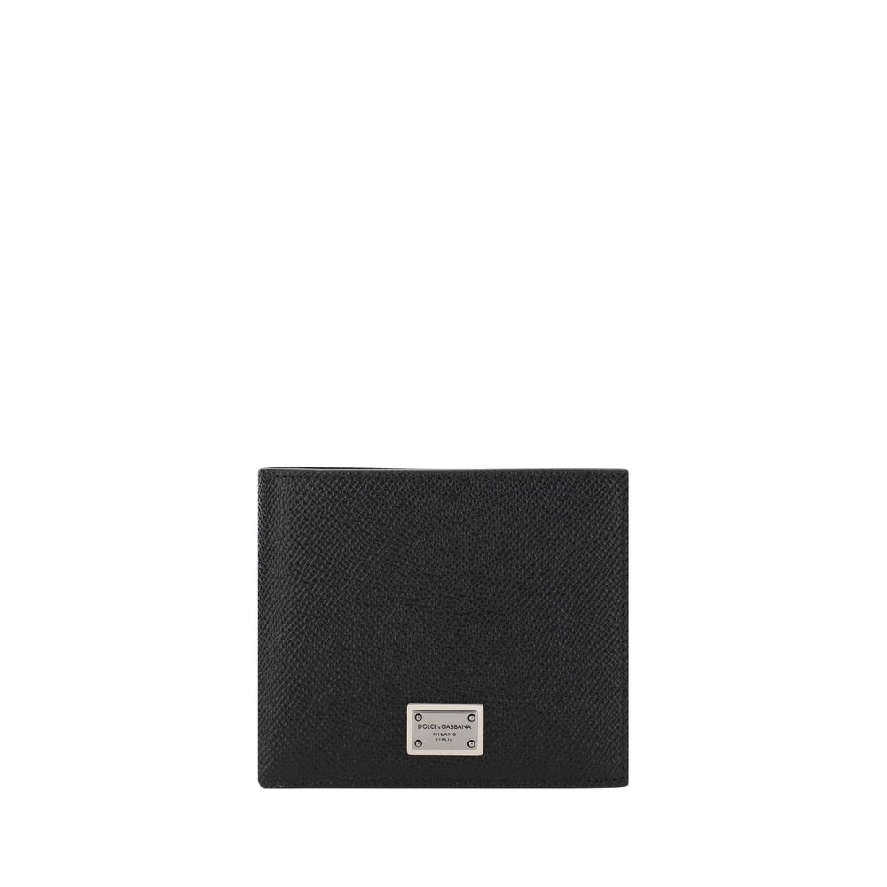 Dolce & Gabbana Black Calf Leather Bos Taurus Wallet