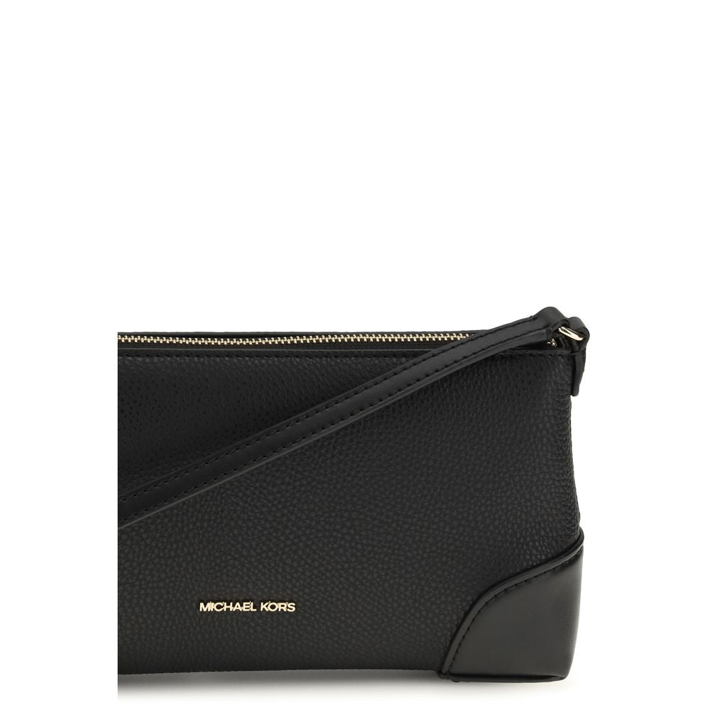 Michael Kors Murphy Medium Leather Shoulder Bag Black