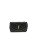 Saint Laurent Loulou Small Shoulder Bag Black Matelassé Lambskin