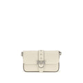 Pinko Baby Love Micro Shoulder Bag Cream Calf Leather