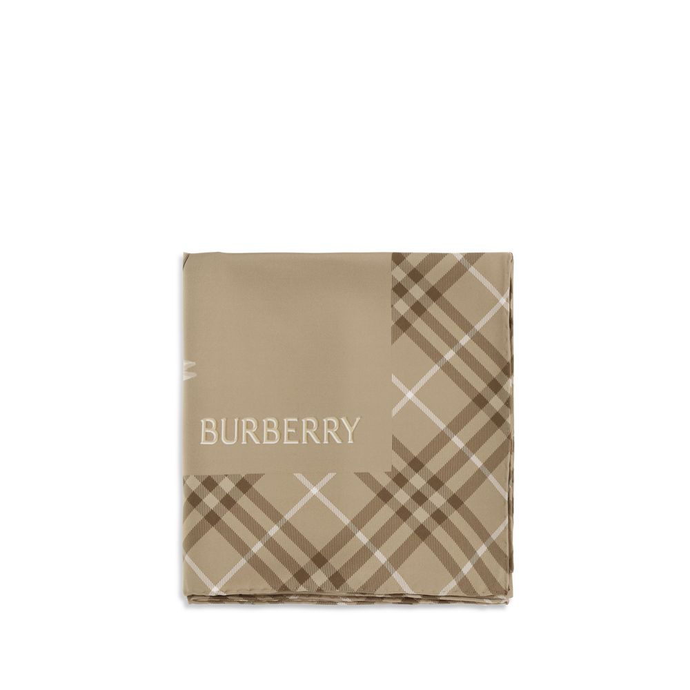 Burberry Archive Equestrian Knight Silk Scarf Archive Beige