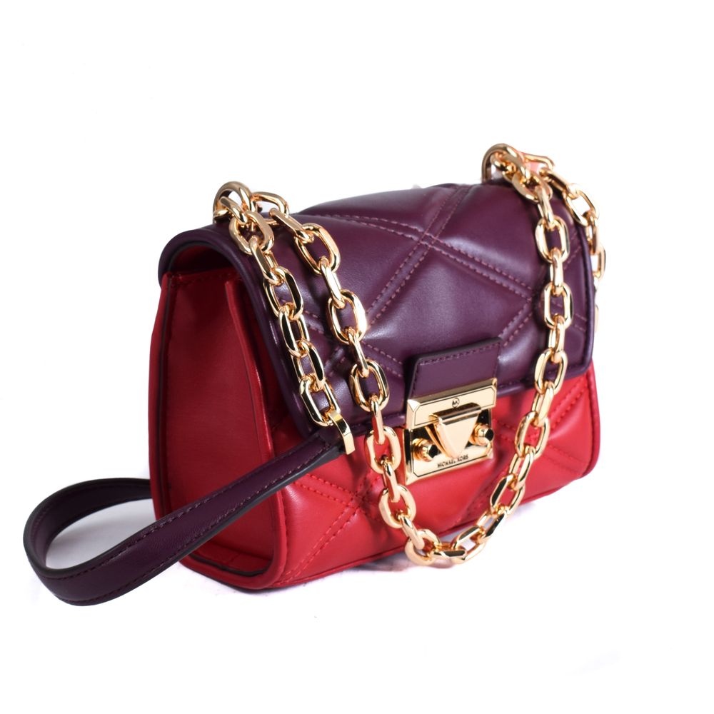 Michael Kors Quilted Leather Crossbody Bag Chili Multi