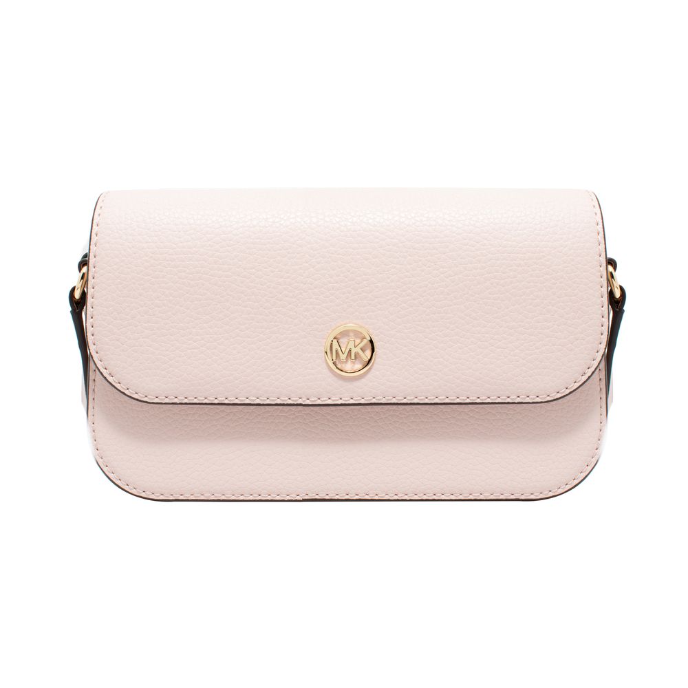 Michael Kors Jet Set Travel Medium Leather Crossbody Bag Powder Blush