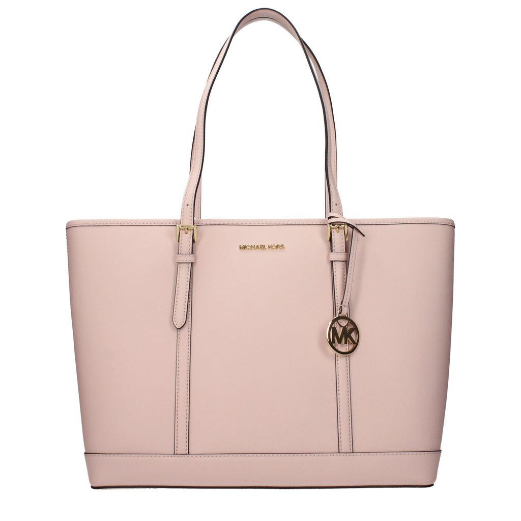Michael Kors Jet Set Large Leather Tote Bag Powder Blush