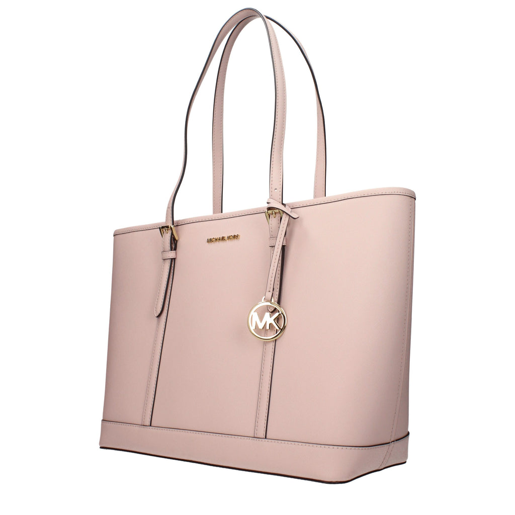 Michael Kors Jet Set Large Leather Tote Bag Powder Blush