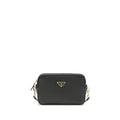 Prada Black Calf Leather Bos Taurus Shoulder Bag