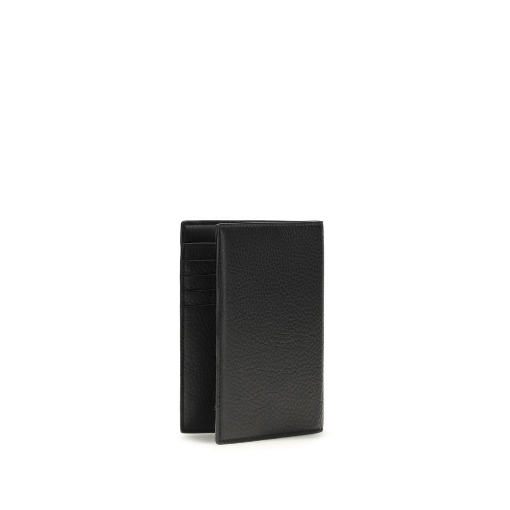 Saint Laurent Black Calf Leather Bos Taurus Wallet