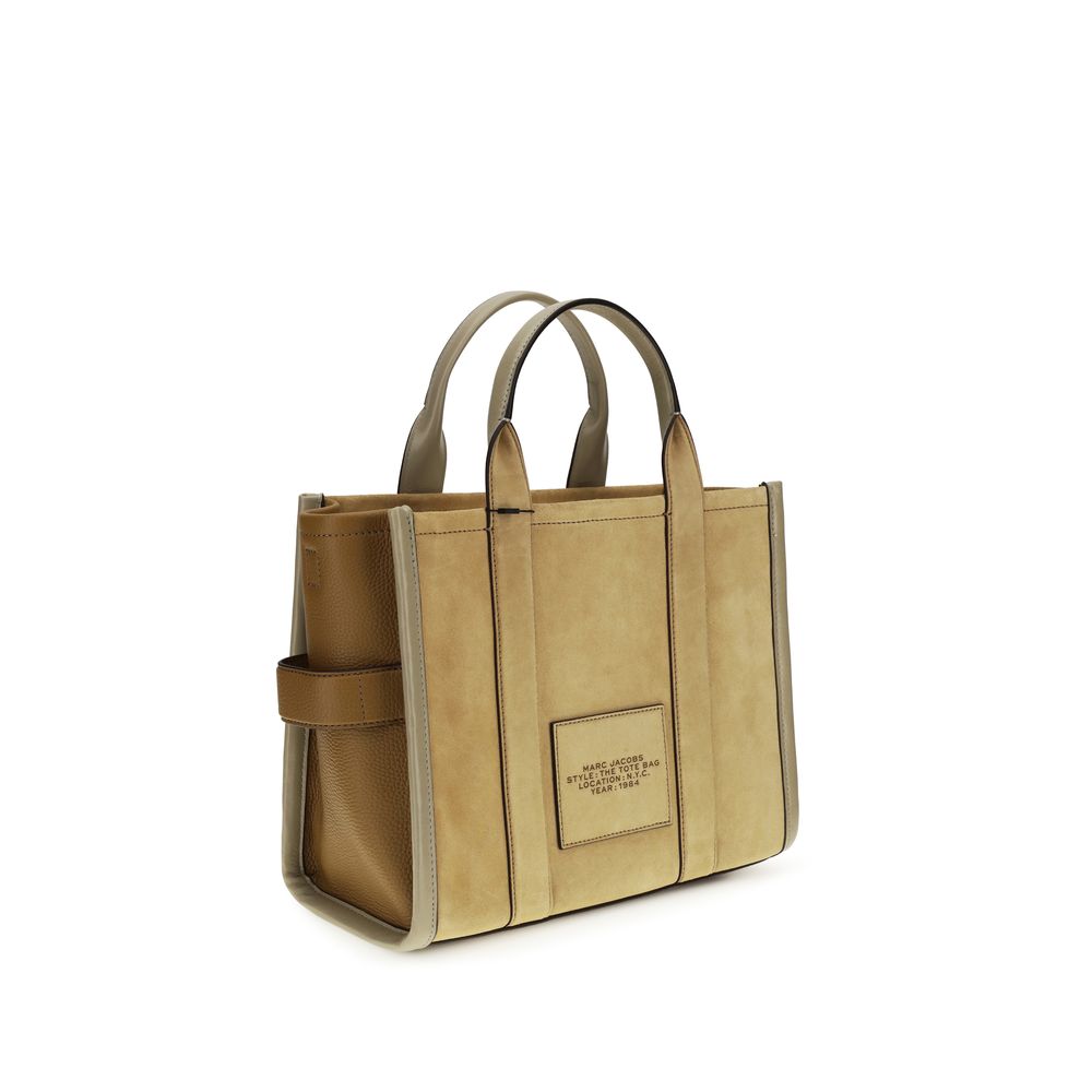 Marc Jacobs The Medium Tote Bag Suede Leather Brown
