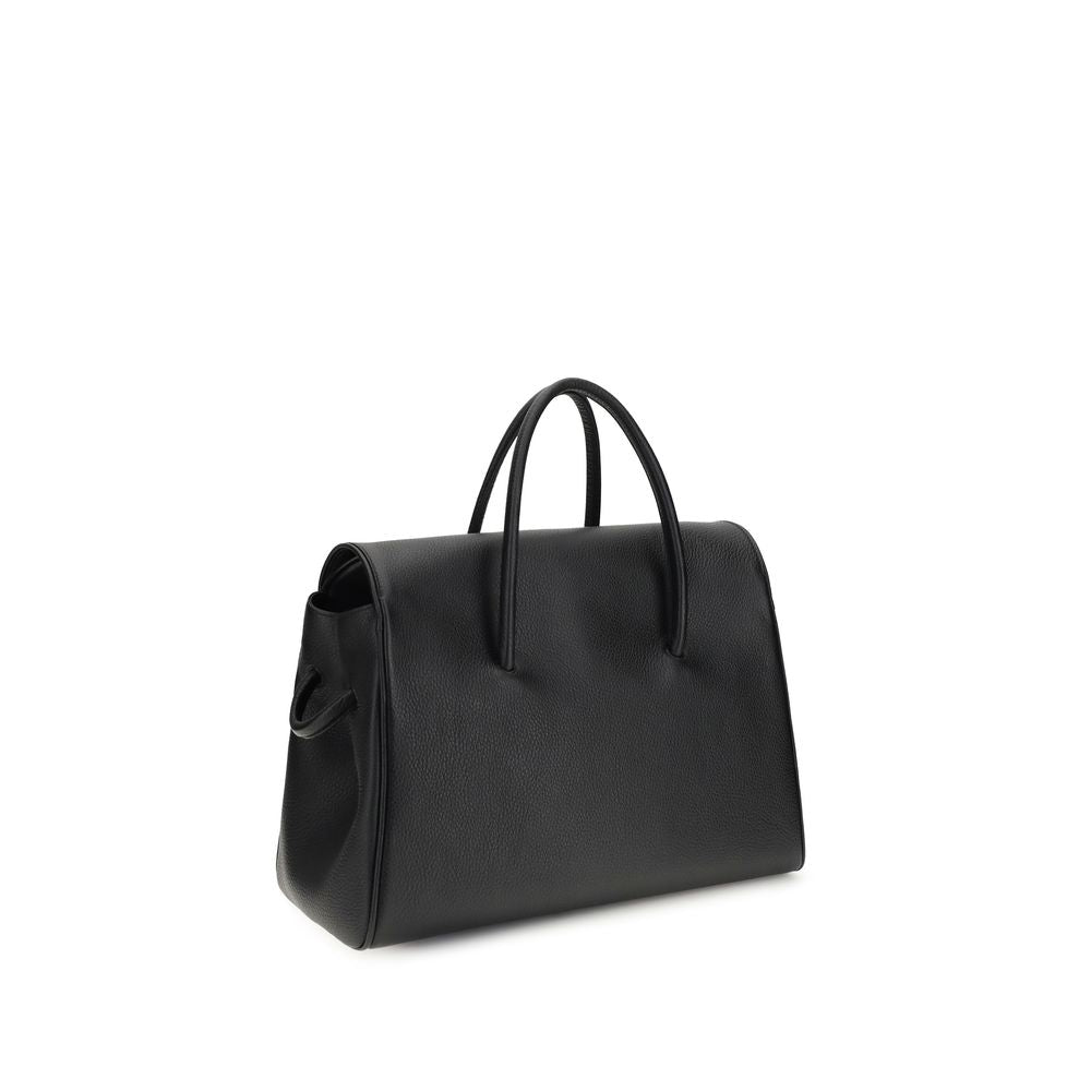 Jacquemus Le Cabas Turismo Large Calf Leather Travel Bag Black
