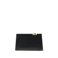 Jacquemus Le Salon Leather Shoulder Bag in Black